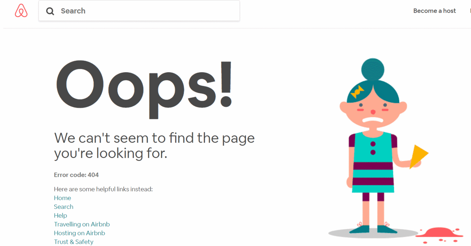 AirBnb(爱彼迎) 的404页面